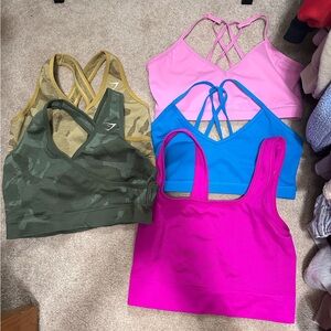 Assortment of Sports Bras (Gym Shark, All in Motion & Royal Change)